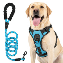 Load image into Gallery viewer, MASBRILL Dog Harness and Leash Set, No Pull Vest Harness, Reflective Adjustable Soft Padded Pet Harness with Handle for Small to Large Dogs