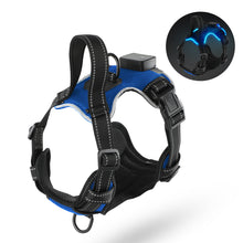 Load image into Gallery viewer, MASBRILL Light Up Dog Harness - No Pull Led Dog Harness Rechargeable Lighted Dog Harness for Night Walking Adjustable Glow Vest for Small Medium Large Dogs