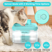 Load image into Gallery viewer, MASBRILL Wireless Cat Water Fountain 60oz/2L Automatic Water Dispenser For Pets Battery Operated Infrared Induction Pet Fountain BPA-Free