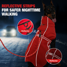 Load image into Gallery viewer, MASBRILL Dog Coat with Harness Built in, Waterproof & Reflective, Turtleneck Dog Jacket , Fleece Vest with Buckle - Coats for Large Dogs for Cold Weather