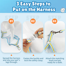 Load image into Gallery viewer, MASBRILL Dog Harness and Leash Set No Pull with Safety Lock, Adjustable Puppy Soft Vest, X-Shaped Pet Harness for Small Dog