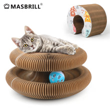 Load image into Gallery viewer, MASBRILL Magic Organ Cat Scratching Board ,Corrugated Scratcher For Kitten Adult Cat ,Cardboard Scratcher Interactive Mental Physical Exercise Cats Toy