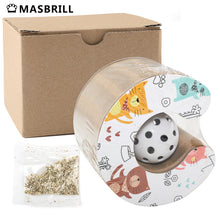 Load image into Gallery viewer, MASBRILL Organ Cat Scratching Board Foldable Cat Grinding Scratch Board Durable Recyclable Interactive Cat Toy with Toy Kring Ball