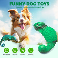 Load image into Gallery viewer, MASBRILL Dog Toys for Aggressive Chewers, Durable Chameleon Chew Toys for Small to Large Breeds-Interactive Toys with Fun Squeaky Sound for Boredom,Beef Flavor