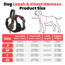 Load image into Gallery viewer, MASBRILL Dog Harness and Leash Set, No Pull Vest Harness, Reflective Adjustable Soft Padded Pet Harness with Handle for Small to Large Dogs