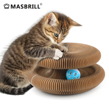 Load image into Gallery viewer, MASBRILL Magic Organ Cat Scratching Board ,Corrugated Scratcher For Kitten Adult Cat ,Cardboard Scratcher Interactive Mental Physical Exercise Cats Toy