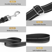 Load image into Gallery viewer, MASBRILL Reflective Dog Leash Adjustable Length (4-6 Feet) with Soft Padded Handle Nylon Dogs Leashes for Walking, Training Lead for Medium & Large Dogs, 1 Inch Wide,Blue