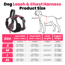Load image into Gallery viewer, MASBRILL Dog Harness and Leash Set, No Pull Vest Harness, Reflective Adjustable Soft Padded Pet Harness with Handle for Small to Large Dogs
