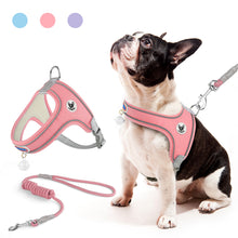 Load image into Gallery viewer, MASBRILL Cat & Dog Harness with Leash, Reflective Escape-Proof No-Pull Soft Vest, Easy to Wear for Walking, Traveling, Includes Pet Bells