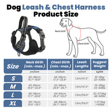 Load image into Gallery viewer, MASBRILL Dog Harness and Leash Set, No Pull Vest Harness, Reflective Adjustable Soft Padded Pet Harness with Handle for Small to Large Dogs