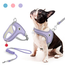 Load image into Gallery viewer, MASBRILL Cat & Dog Harness with Leash, Reflective Escape-Proof No-Pull Soft Vest, Easy to Wear for Walking, Traveling, Includes Pet Bells