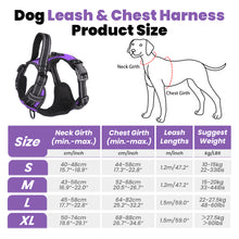 Load image into Gallery viewer, MASBRILL Dog Harness and Leash Set, No Pull Vest Harness, Reflective Adjustable Soft Padded Pet Harness with Handle for Small to Large Dogs