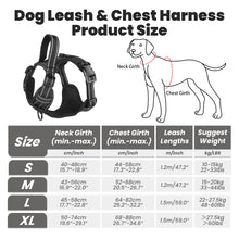 Load image into Gallery viewer, MASBRILL Dog Harness and Leash Set, No Pull Vest Harness, Reflective Adjustable Soft Padded Pet Harness with Handle for Small to Large Dogs