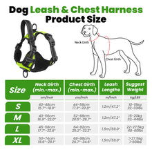 Load image into Gallery viewer, MASBRILL Dog Harness and Leash Set, No Pull Vest Harness, Reflective Adjustable Soft Padded Pet Harness with Handle for Small to Large Dogs