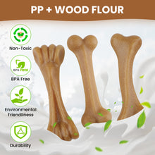 Load image into Gallery viewer, MASBRILL Dog Chew Toys for Aggressive Chewers – 3-Pack, Bone Shape, Eco-Friendly, Teeth Cleaning & Anxiety Relief for Puppy to Medium Dogs