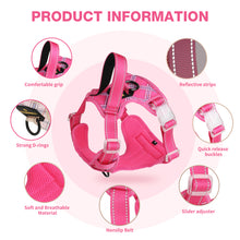 Load image into Gallery viewer, MASBRILL Reflective Dog Harness No Pull Dog Vest Harness with Handle, Breathable Padded Dog Chest Harness Adjustable for Medium Dog-Blue