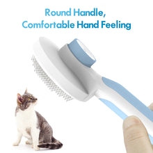 Load image into Gallery viewer, MASBRILL Cat Dog Brush for Shedding, Self Cleaning Slicker Brush, Grooming Removes Loose Undercoat and Tangled Hair Grooming Comb -Blue
