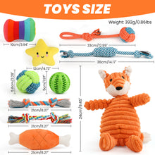 Load image into Gallery viewer, MASBRILL Dog Toys for Small Dogs ,10 Pack Puppy Chew Toys for Teething and Training with Plush Squeaky Toys, Treat Ball and Rope Toys to Keep Them Busy