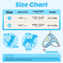 Load image into Gallery viewer, MASBRILL Cat & Dog Harness with Leash, Reflective Escape-Proof No-Pull Soft Vest, Easy to Wear for Walking, Traveling, Includes Pet Bells