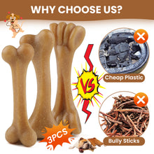 Load image into Gallery viewer, MASBRILL Dog Chew Toys for Aggressive Chewers – 3-Pack, Bone Shape, Eco-Friendly, Teeth Cleaning & Anxiety Relief for Puppy to Medium Dogs