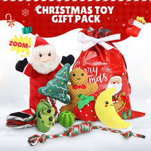 Load image into Gallery viewer, MASBRILL Christmas Puppy Dog Toys, 9 Pack Luxury Dog Plush Toys for Small Dogs Teething and Training,Interactive Squeaky Toys, Rope Toys & Poop Bag