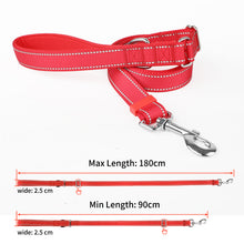 Load image into Gallery viewer, MASBRILL Reflective Dog Leash Adjustable Length (4-6 Feet) with Soft Padded Handle Nylon Dogs Leashes for Walking, Training Lead for Medium & Large Dogs, 1 Inch Wide,Blue