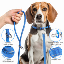 Load image into Gallery viewer, MASBRILL Dog Collar And Leash Set,Reflective Dog Collar With Dog Tag ,Soft Neoprene Padded Breathable ,Odour Resistant And Fast Drying Dog Leash+Dog Collar