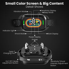 Load image into Gallery viewer, MASBRILL Dog Bark Shock Collar for Large Medium Small Dogs,Smart Bark Collar,Rechargeable Anti Barking Training Collar with 7 Adjustable Sensitivity, with Beep Vibration