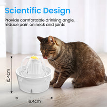 Load image into Gallery viewer, MASBRILL Pet Fountain - Cat Water Fountain Indoor, Automatic Water Fountain for Cats and Dogs,25oz/1000ml Cat Dog Water Dispenser with Measuring Scale and Filter White