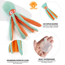 Load image into Gallery viewer, MASBRILL Squeaky Dog Toys, Octopus Toys for Aggressive Chewers - Dog Toys to Keep Them Busy for Small, Medium, and Large Dogs, Crinkle Puppy Toys