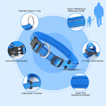 Load image into Gallery viewer, MASBRILL Dog Collar And Leash Set,Reflective Dog Collar With Dog Tag ,Soft Neoprene Padded Breathable ,Odour Resistant And Fast Drying Dog Leash+Dog Collar