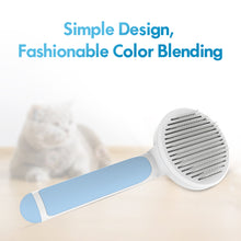 Load image into Gallery viewer, MASBRILL Cat Dog Brush for Shedding, Self Cleaning Slicker Brush, Grooming Removes Loose Undercoat and Tangled Hair Grooming Comb -Blue