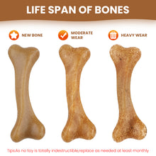 Load image into Gallery viewer, MASBRILL Dog Chew Toys for Aggressive Chewers – 3-Pack, Bone Shape, Eco-Friendly, Teeth Cleaning & Anxiety Relief for Puppy to Medium Dogs