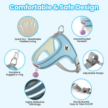 Load image into Gallery viewer, MASBRILL Cat & Dog Harness with Leash, Reflective Escape-Proof No-Pull Soft Vest, Easy to Wear for Walking, Traveling, Includes Pet Bells