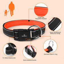 Load image into Gallery viewer, MASBRILL Dog Collar And Leash Set,Reflective Dog Collar With Dog Tag ,Soft Neoprene Padded Breathable ,Odour Resistant And Fast Drying Dog Leash+Dog Collar