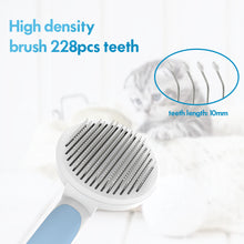 Load image into Gallery viewer, MASBRILL Cat Dog Brush for Shedding, Self Cleaning Slicker Brush, Grooming Removes Loose Undercoat and Tangled Hair Grooming Comb -Blue