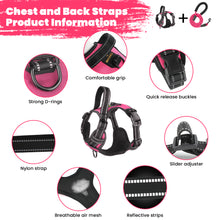 Load image into Gallery viewer, MASBRILL Dog Harness and Leash Set, No Pull Vest Harness, Reflective Adjustable Soft Padded Pet Harness with Handle for Small to Large Dogs