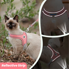 Load image into Gallery viewer, MASBRILL Cat & Dog Harness with Leash, Reflective Escape-Proof No-Pull Soft Vest, Easy to Wear for Walking, Traveling, Includes Pet Bells