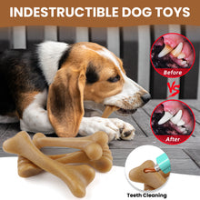 Load image into Gallery viewer, MASBRILL Dog Chew Toys for Aggressive Chewers – 3-Pack, Bone Shape, Eco-Friendly, Teeth Cleaning & Anxiety Relief for Puppy to Medium Dogs