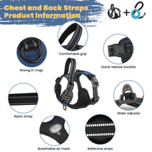 Load image into Gallery viewer, MASBRILL Dog Harness and Leash Set, No Pull Vest Harness, Reflective Adjustable Soft Padded Pet Harness with Handle for Small to Large Dogs