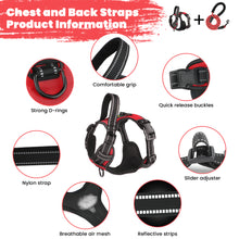 Load image into Gallery viewer, MASBRILL Dog Harness and Leash Set, No Pull Vest Harness, Reflective Adjustable Soft Padded Pet Harness with Handle for Small to Large Dogs