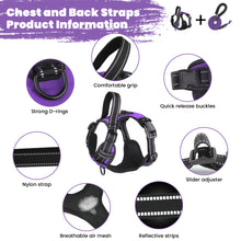 Load image into Gallery viewer, MASBRILL Dog Harness and Leash Set, No Pull Vest Harness, Reflective Adjustable Soft Padded Pet Harness with Handle for Small to Large Dogs