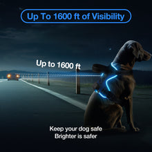 Load image into Gallery viewer, MASBRILL Light Up Dog Harness - No Pull Led Dog Harness Rechargeable Lighted Dog Harness for Night Walking Adjustable Glow Vest for Small Medium Large Dogs