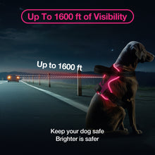 Load image into Gallery viewer, MASBRILL Light Up Dog Harness - No Pull Led Dog Harness Rechargeable Lighted Dog Harness for Night Walking Adjustable Glow Vest for Small Medium Large Dogs