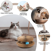 Load image into Gallery viewer, MASBRILL Magic Organ Cat Scratching Board ,Corrugated Scratcher For Kitten Adult Cat ,Cardboard Scratcher Interactive Mental Physical Exercise Cats Toy