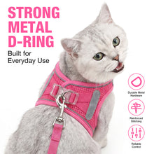 Load image into Gallery viewer, MASBRILL Cat & Dog Harness and Leash Set, Reflective Escape-Proof No-Pull Soft Vest, Easy to Wear for Walking, Traveling, Includes Pet Bells