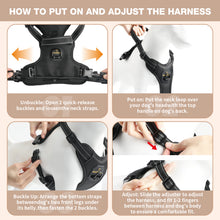 Load image into Gallery viewer, MASBRILL Reflective Dog Harness No Pull Dog Vest Harness with Handle, Breathable Padded Dog Chest Harness Adjustable for Medium Dog-Blue