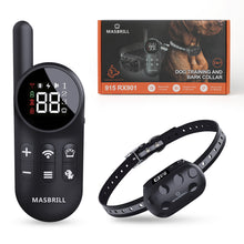 Load image into Gallery viewer, MASBRILL Dog Training Collar, Bark Collar with Remote, 2 in 1 Dog Automatic Anti Bark and Training Collar with 3 Training Modes, Up 1000ft Range, Waterproof Shock Collar for Medium Large Dogs