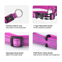 Load image into Gallery viewer, MASBRILL Dog Collar for Small Medium Large Dog with Tag Reflective Soft Neoprene Padded Breathable and Adjustable Collar, Odour Resistant and Fast Drying