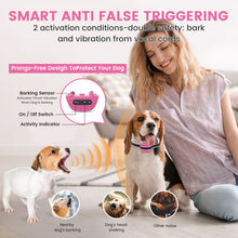 Load image into Gallery viewer, MASBRILL Small Dog Bark Collar, No Bark Collars Anti Barking Collar for Small Dogs Small Most Humane Stop Barking Collar Rechargeable Bark Collar with 7 Sensitivity and Intensity Beep Vibration (Pink)